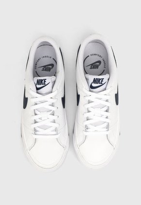 Tenis Lifestyle Blanco-Azul Navy NIKE Court Legacy