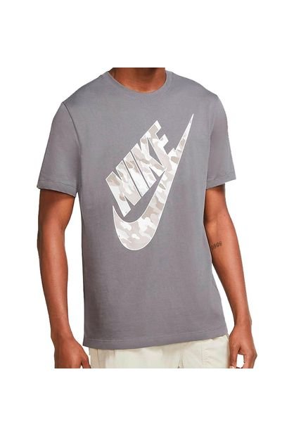 Camiseta Nike Sportswear Club-Gris/Blanco