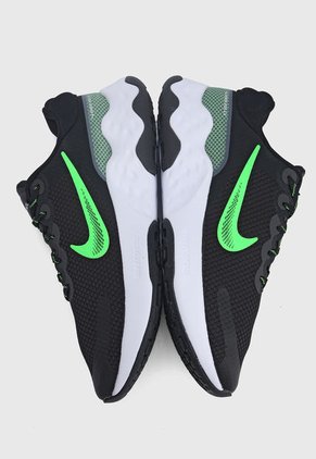 Tenis Running Negro-Blanco-Verde Nike Renew Ride 3