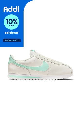 Tenis Nike Cortez Mujer-Blanco/Celeste Nike