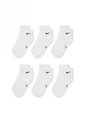 Medias Nike Everydy Cush Ankl 6Pr 108 Niño-Blanco Negro de Nike