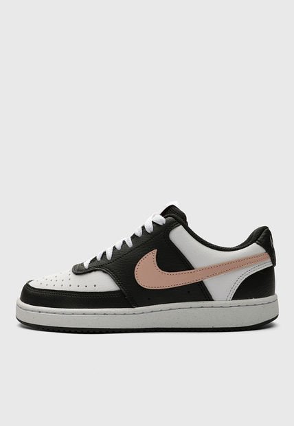 Tenis Lifestyle Blanco-Negro-Rosa Nude NIKE Court Vision Low Next Nature