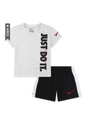 Conjunto Nike Jdi Top And Short Set Infantes-Gris/Negro Nike