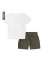 Conjunto Nike B Nsw Hbr Cargo Short Infantes-Blanco/Verde de Nike