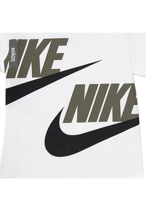 Conjunto Nike B Nsw Hbr Cargo Short Infantes-Blanco/Verde