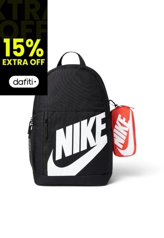Morral Nike Elemental 20L Niño-Negro/Naranja Nike