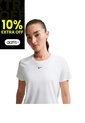 Camiseta Nike W One Classic Df Ss Top Mujer-Blanco de Nike