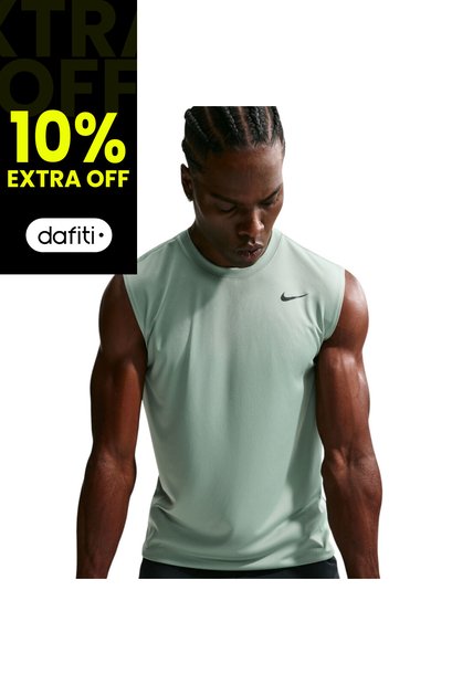 Camiseta Sin Mangas Nike M Df Tee Std Flex Hombre-Verde