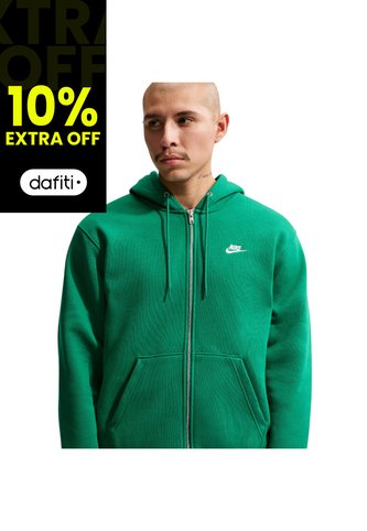 Hoodie Nike M Club Bb Fz Hombre-Verde Nike