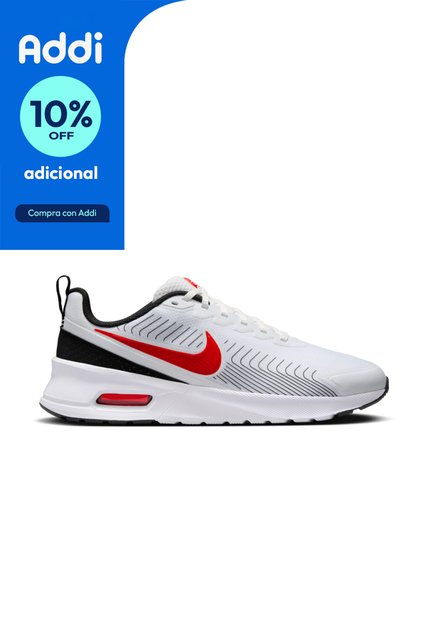 Tenis Nike Air Max Nuaxis Hombre-Blanco/Rojo