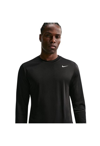 Camiseta Manga Larga Nike M Df Tee Std Ls Flex Hombre-Negro