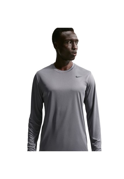 Camiseta Manga Larga Nike M Df Tee Std Ls Flex Hombre-Gris