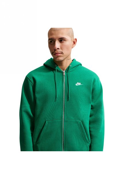 Hoodie Nike M Club Bb Fz Hombre-Verde