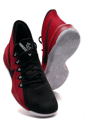 Botas Basquet Nike Tenis Basketball Hombre Nike Zoom Evidence Iii-Negro Con Rojo + Envio Gratis NEGRO