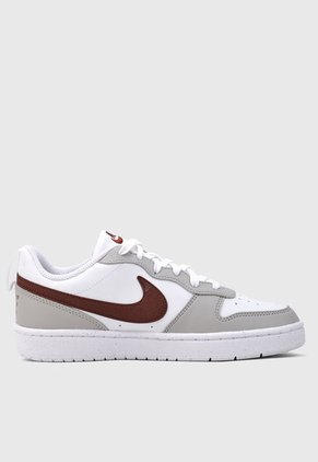 Tenis Lifestyle Blanco-Gris-Vinotinto NIKE Court Borough Recraft