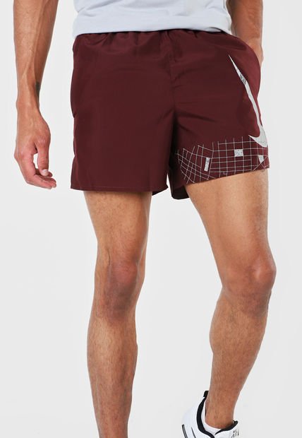 Short Vino Tinto-Plateado Nike