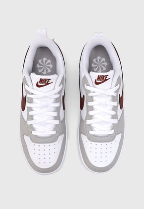 Tenis Lifestyle Blanco-Gris-Vinotinto NIKE Court Borough Recraft