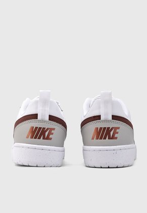 Tenis Lifestyle Blanco-Gris-Vinotinto NIKE Court Borough Recraft