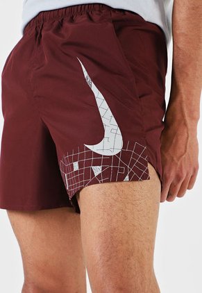 Short Vino Tinto-Plateado Nike