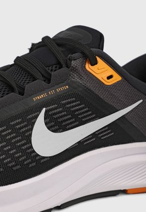 Tenis Running Negro-Blanco-Gris-Naranja Nike Air Zoom Structure 24