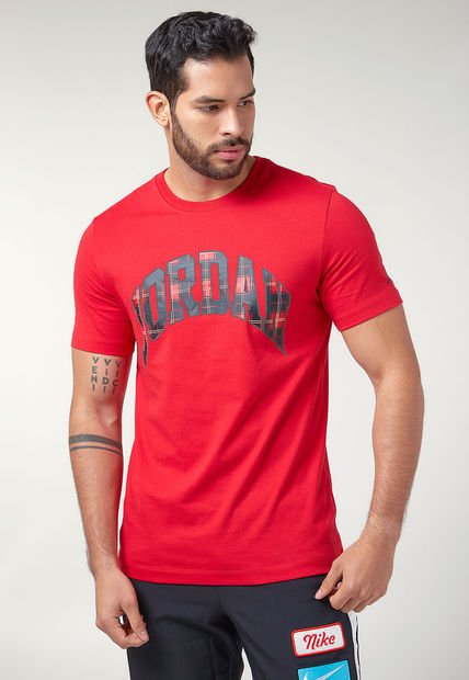 Camiseta Rojo-Gris-Beige Nike Jordan Brand Festive