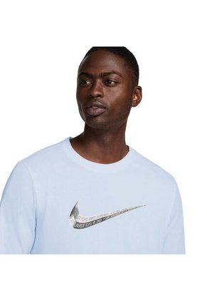 Camiseta Manga Larga Nike Club Hombre-Azul Claro