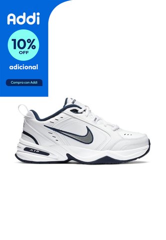 Tenis Nike Air Monarch Iv-Blanco/Azul Nike