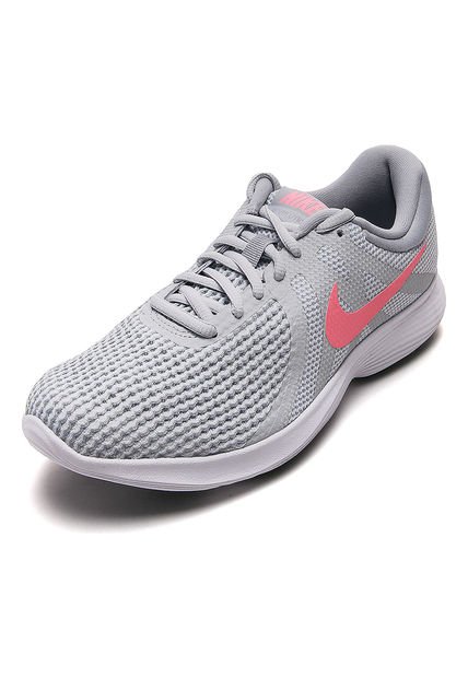 Zapatillas Nike Revolution Nike Rosa Con Gris Tenis Running Gris