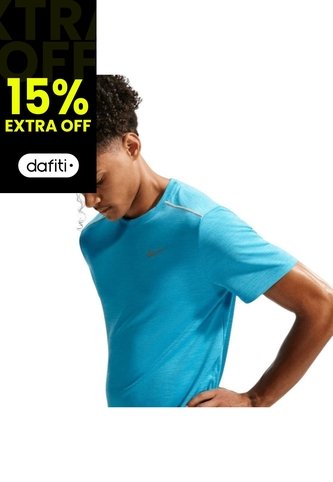 Camiseta Nike Df Uv Miler Ss Hombre-Azul Nike
