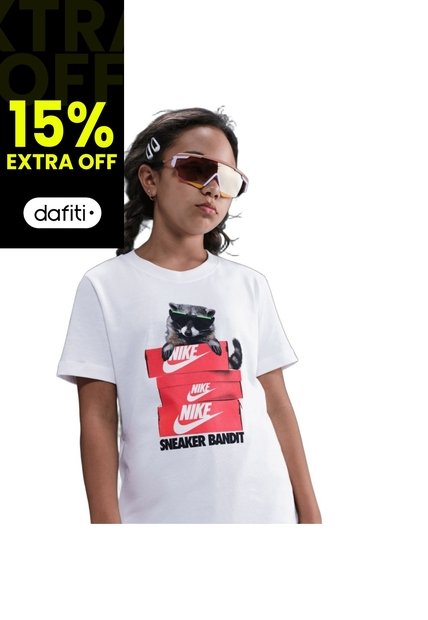 Camiseta Nike Sportsw Tee Photo Animal Niño-Blanco
