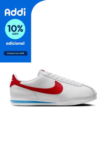 Tenis Nike Cortez Leather-Blanco/Rojo/Azul