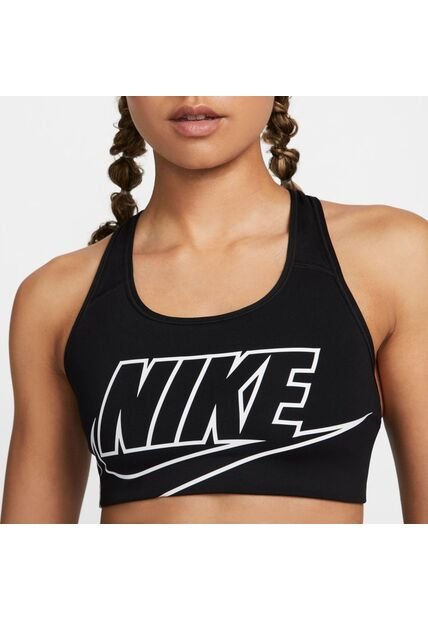 Top Mujer Nike Dry-Fit Swoosh Futura Bra - Negro