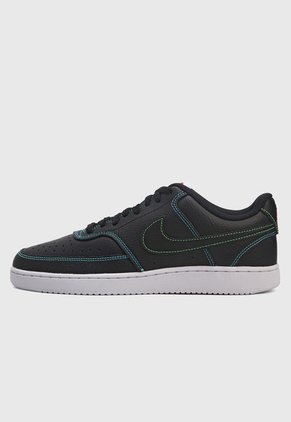 Tenis Negro-Blanco-Azul Nike Court Vision Low