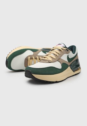 Tenis Lifestyle Blanco-Verde-Beige Nike Air Max System