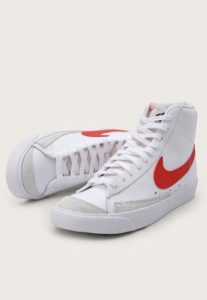 Tenis Lifestyle Blanco-Rojo-Beige Nike Blazer Mid '77