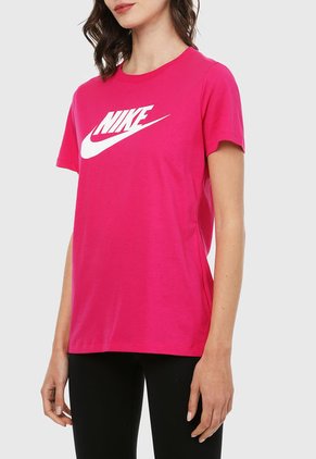 Camiseta Fucsia-Negro Nike Sportswear Essential