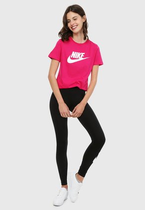 Camiseta Fucsia-Negro Nike Sportswear Essential