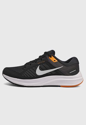 Tenis Running Negro-Blanco-Gris-Naranja Nike Air Zoom Structure 24