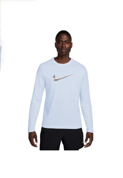 Camiseta Manga Larga Nike Club Hombre-Azul Claro