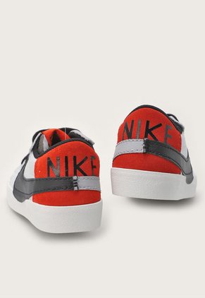 Tenis Lifestyle Blanco-Negro-Rojo Nike Blazer Low '77 Jumbo