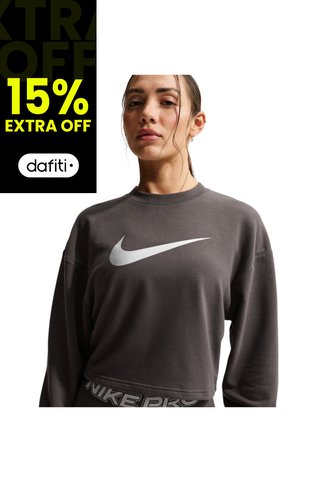 Sueter Nike Crew Neck Mujer-Gris Nike