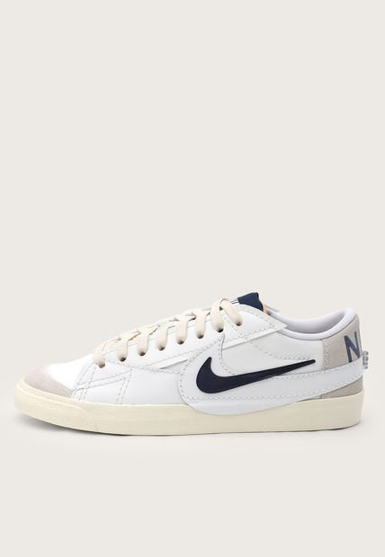 Tenis Lifestyle Blanco-Marfil-Azul Navy Nike Blazer Low 77 Jumbo SE