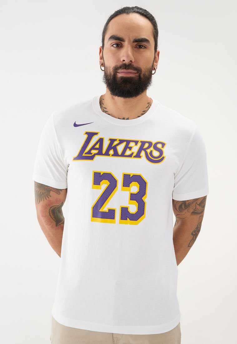 Camiseta Blanco Violeta Amarillo NIKE Los Angeles Lakers Compra Ahora Dafiti Colombia