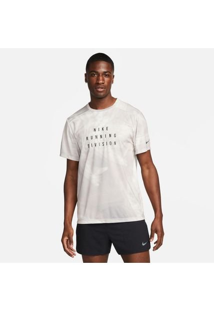Camiseta Deportiva Hombre Nike Df Run Division Rise 365 Beige