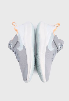 Tenis Running Gris-Blanco-Naranja Nike Star Runner 3 LIL
