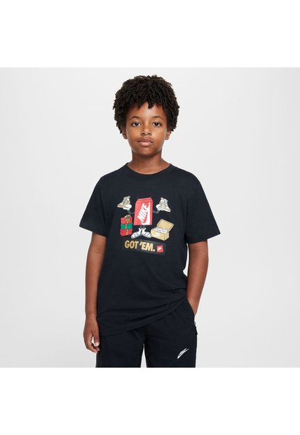 Camiseta Niños Nike Sportswear Negro