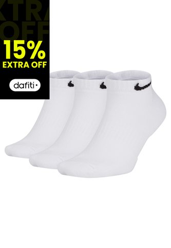 Medias Nike Everyday Cush Low 3Pr - Hombre-Blanco Nike