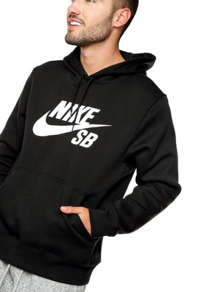 Buzo Negro Nike Icon Hoodie Po Essnl