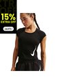 Camiseta Nike Tempo Swoosh Run Df Ss Mujer-Negro de Nike