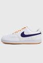 Tenis Lifestyle Blanco-Violeta-Naranja Nike Court Vision Low NBA de Nike